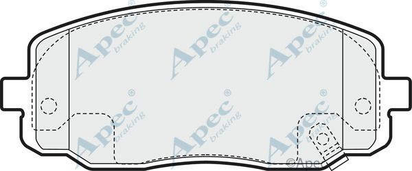 APEC BRAKING stabdžių trinkelių rinkinys, diskinis stabdys PAD1458